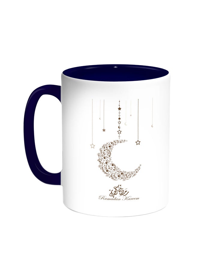 Decalac Ramadan Kareem Printed Coffee Mug Blue/White 