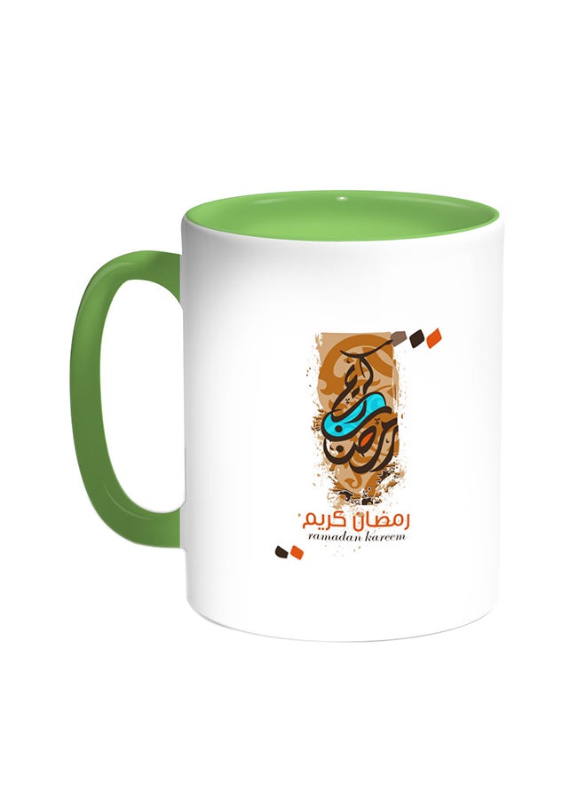 Decalac Ramadan Kareem Printed Coffee Mug Green/White