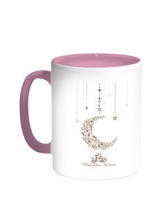 Decalac Ramadan Kareem Printed Coffee Mug Pink/White 