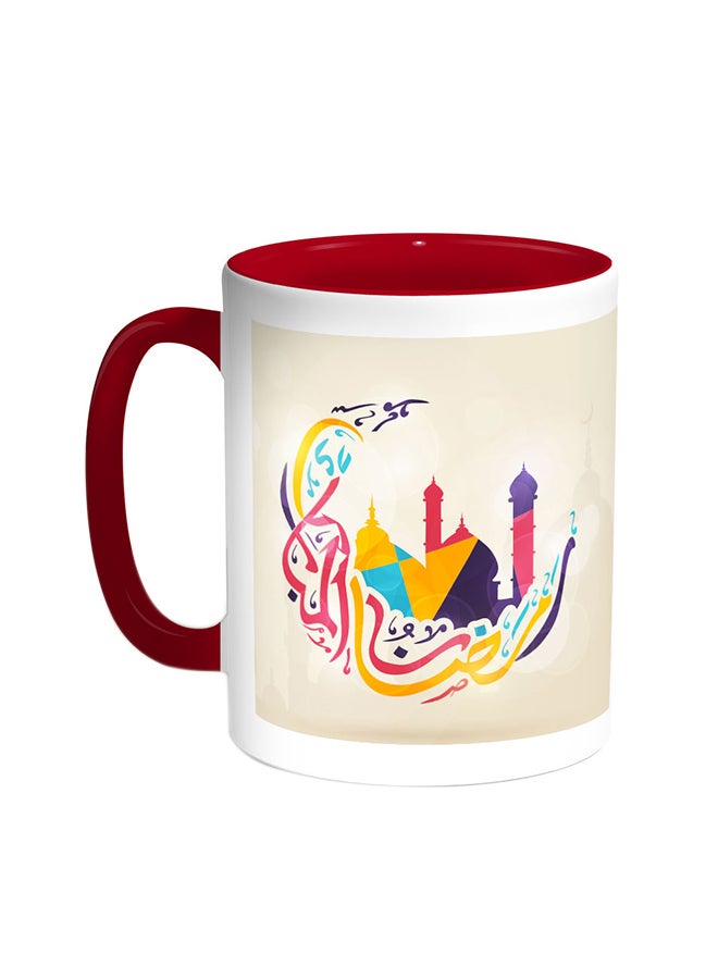 Decalac Ramadan Kareem Printed Coffee Mug Red/White