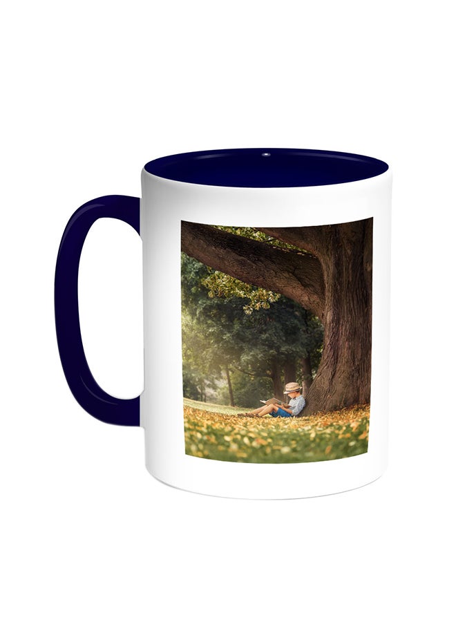 ديكالاك قدح قهوة - القراءة في الطبيعة أزرق/ أبيض