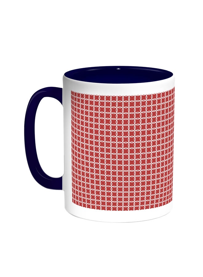 Decalac Motifs Printed Coffee Mug Blue/White