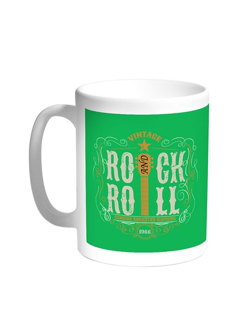 Rock And Roll Printed Coffee Mug White