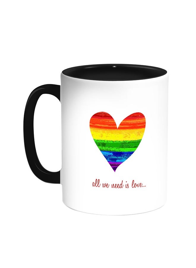 ديكالاك قدح قهوة بتصميم رومانسي أسود/ أبيض