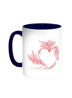 Decalac Romantic Printed Coffee Mug Blue/White 