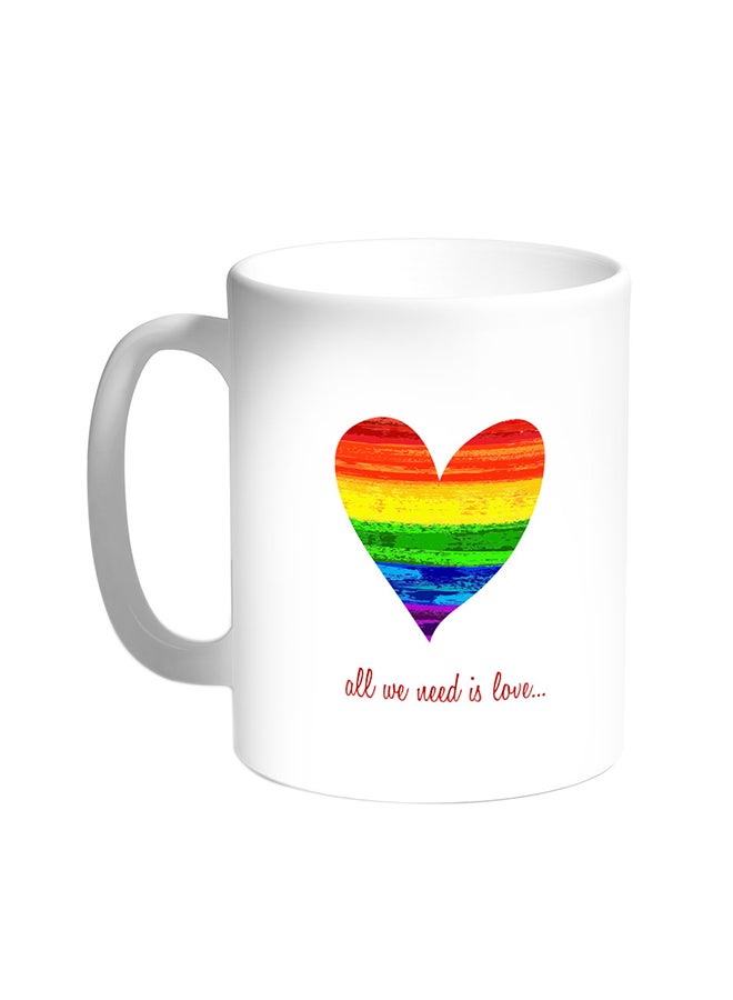 Decalac Romantic Printed Coffee Mug White