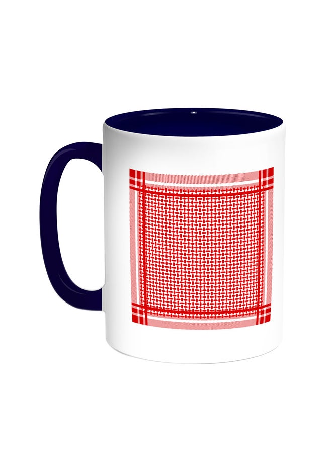 Decalac Shammagh Printed Coffee Mug Blue/White