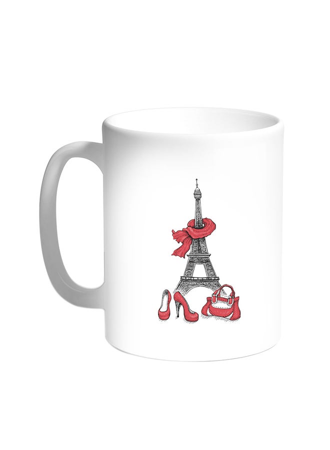 Decalac Shopping In Paris Printed Coffee Mug White