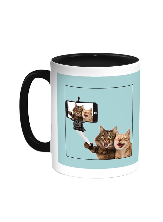 Silvie Picture - Cats Printed Coffee Mug Black/White