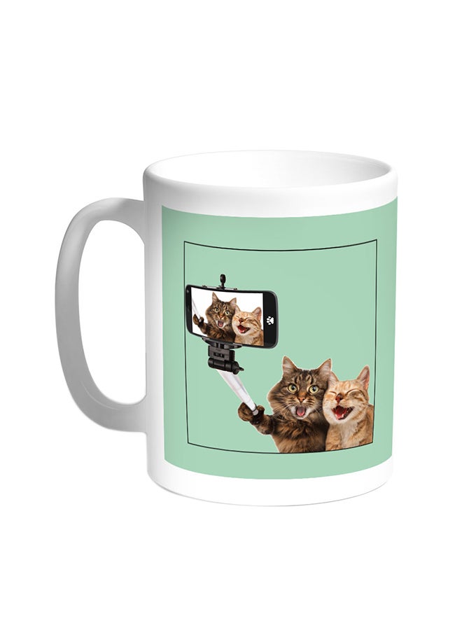 ديكالاك قدح قهوة - صورة سيلفي للقطط أبيض