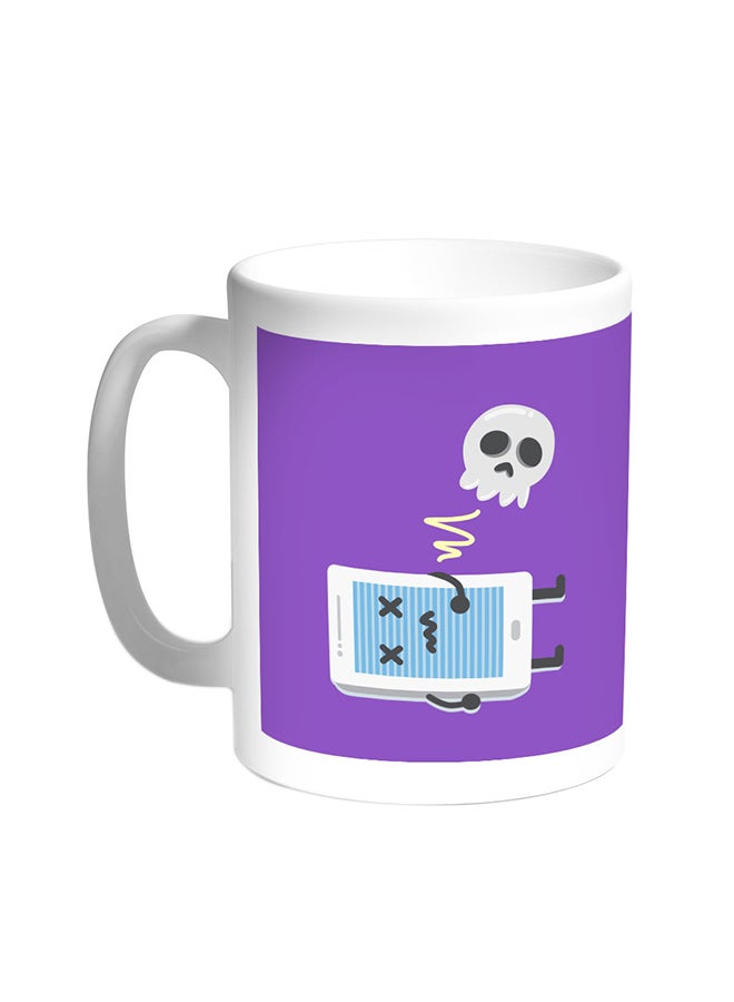 Skull Printed Coffee Mug White