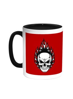 Decalac Skull Shape Printed Coffee Mug Black/White 
