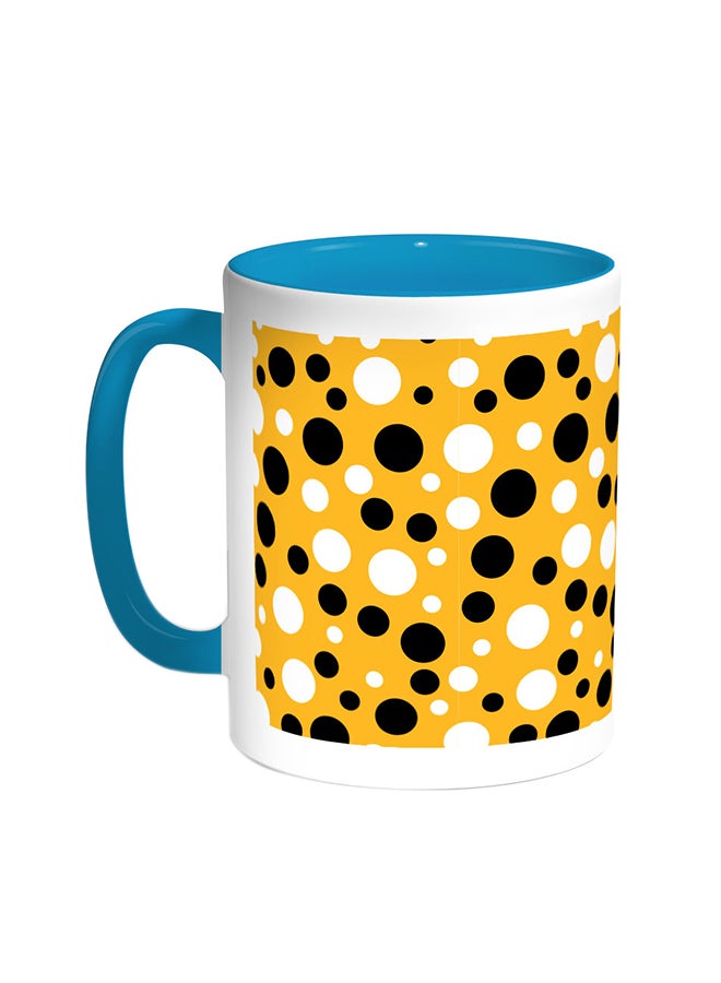 Small And Big Balls Printed Coffee Mug Turquoise/White