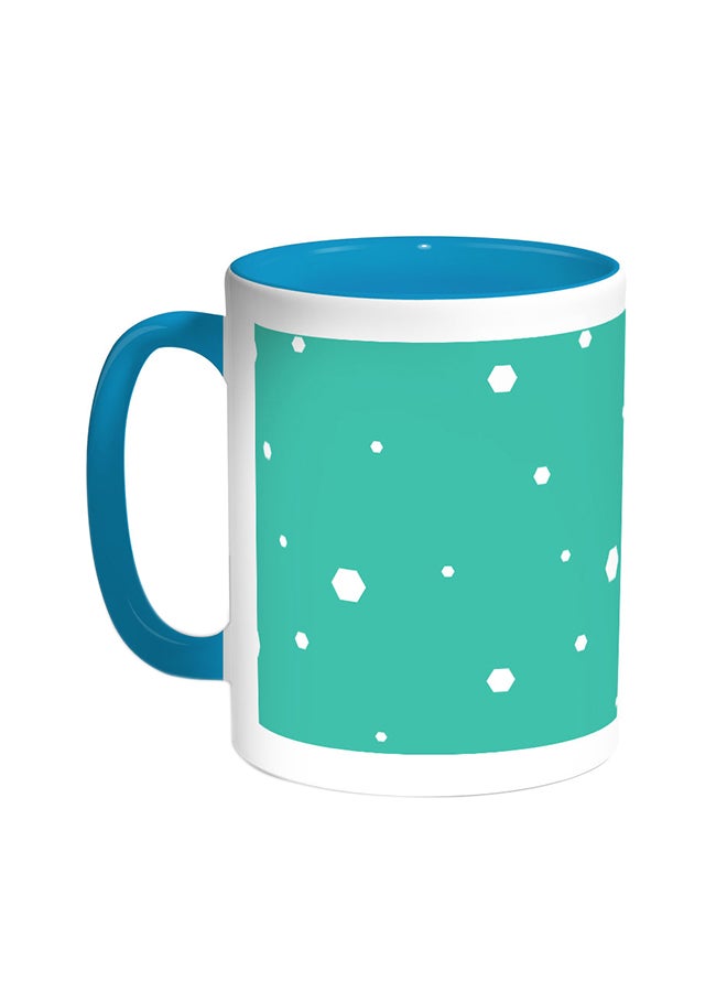 ديكالاك قدح قهوة - هطول الثلج تركواز/أبيض