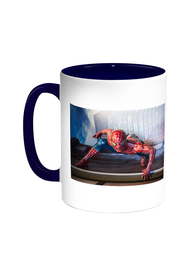 Decalac Spider Man Printed Coffee Mug Blue/White 