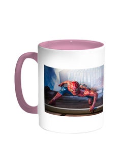 Decalac Spider Man Printed Coffee Mug Pink/White 