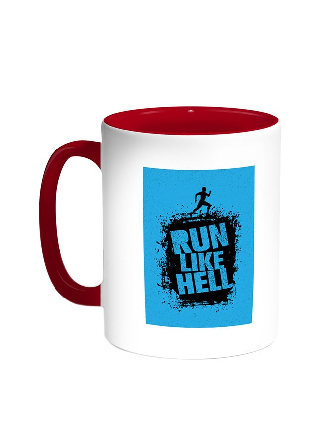 Sport Printed Coffee Mug Red/White