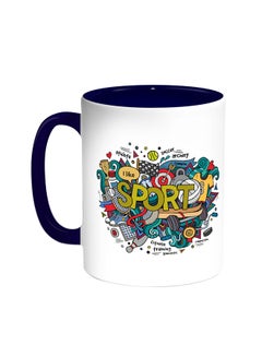Decalac Sports Games Printed Coffee Mug Blue/White 