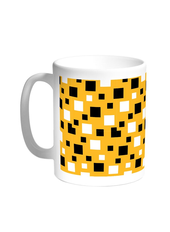 قدح قهوة - مربعات أبيض