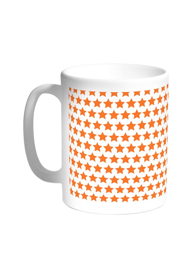 ديكالاك قدح قهوة - زخرفة النجوم أبيض