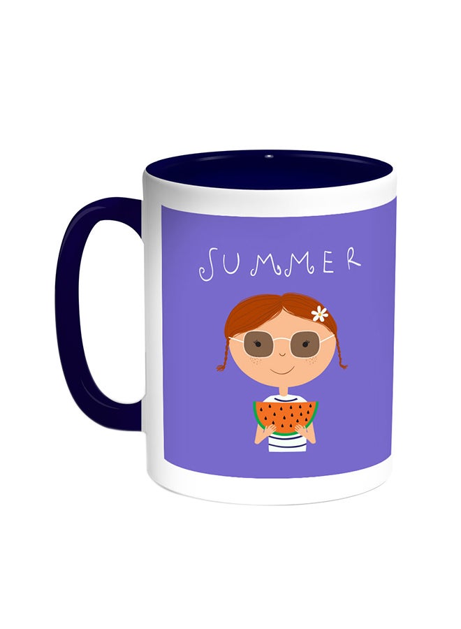 ديكالاك قدح قهوة - سمر سيزون أزرق/ أبيض