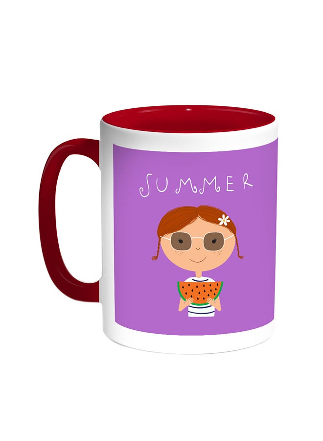 قدح قهوة - سمر سيزون أحمر/أبيض