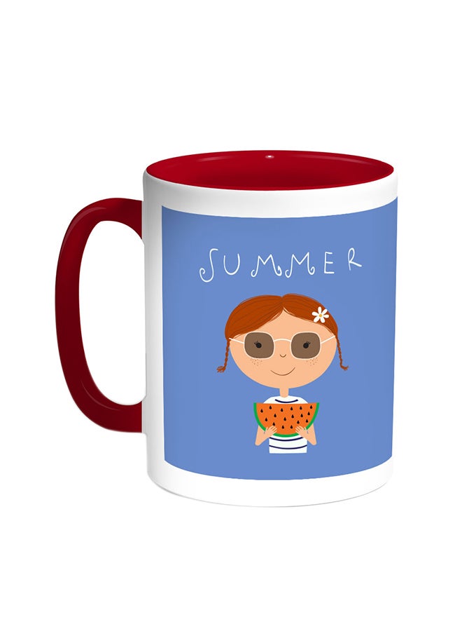 ديكالاك قدح قهوة - سمر سيزون أحمر/أبيض