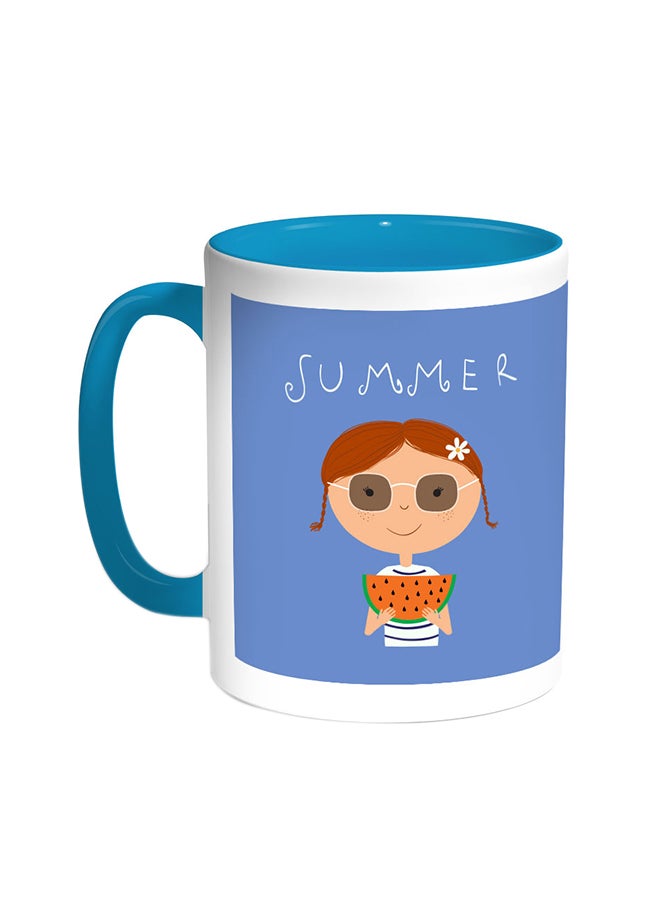 ديكالاك قدح قهوة - سمر سيزون تركواز/أبيض