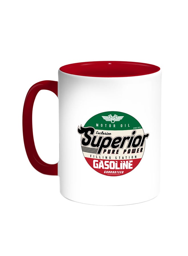 Superior Printed Coffee Mug Red/White