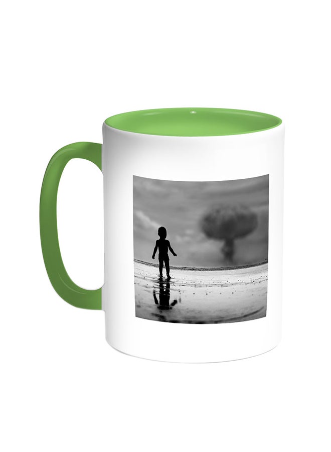 ديكالاك قدح قهوة - تبعات الحروب أخضر/أبيض