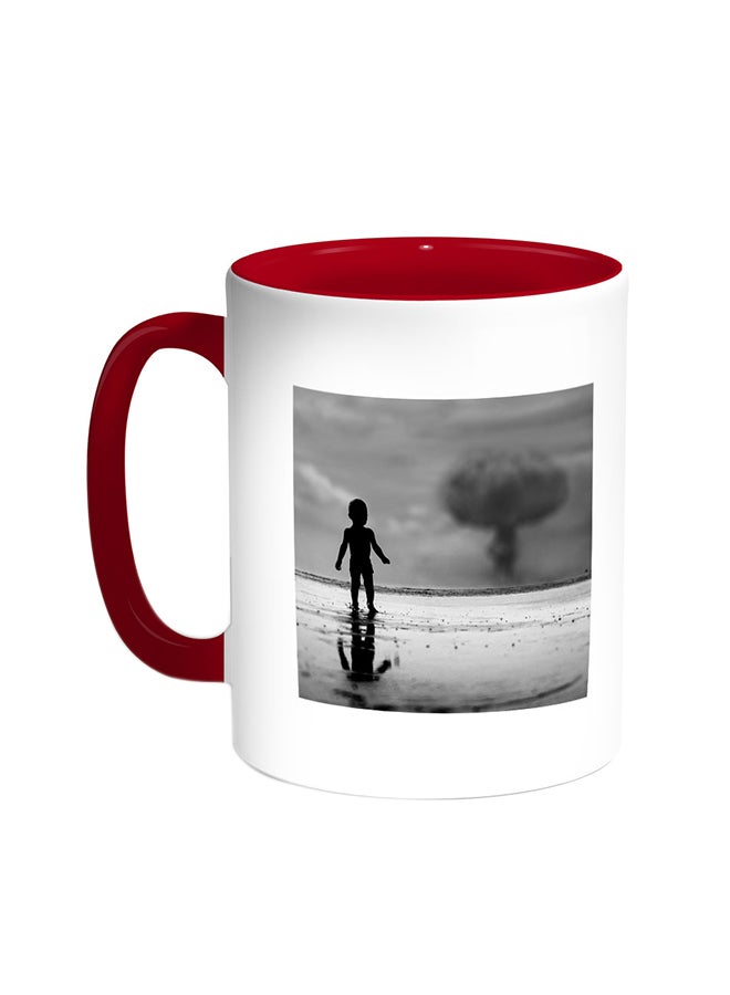 Decalac The Consequences Of Wars Printed Coffee Mug Red/White