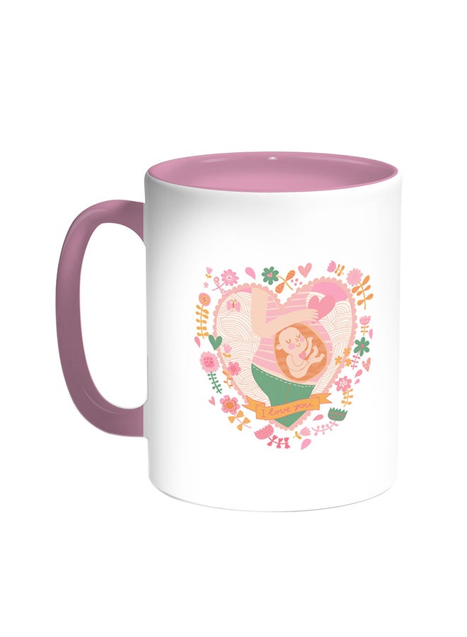 ديكالاك قدح قهوة - ذا نيو بورن وردي/أبيض