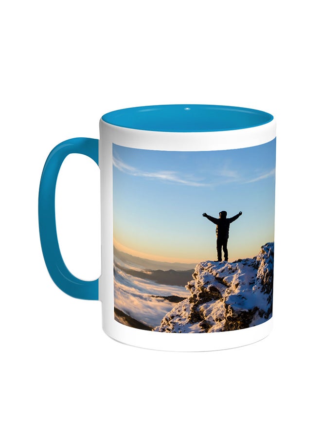 Decalac The Summit Printed Coffee Mug Turquoise/White