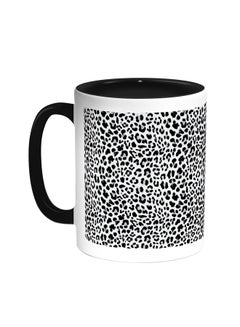 Decalac Tiger Skin Shape Printed Coffee Mug Black/White 
