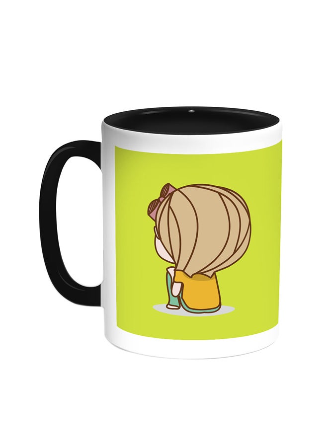 Time To Think Printed Coffee Mug Black/White