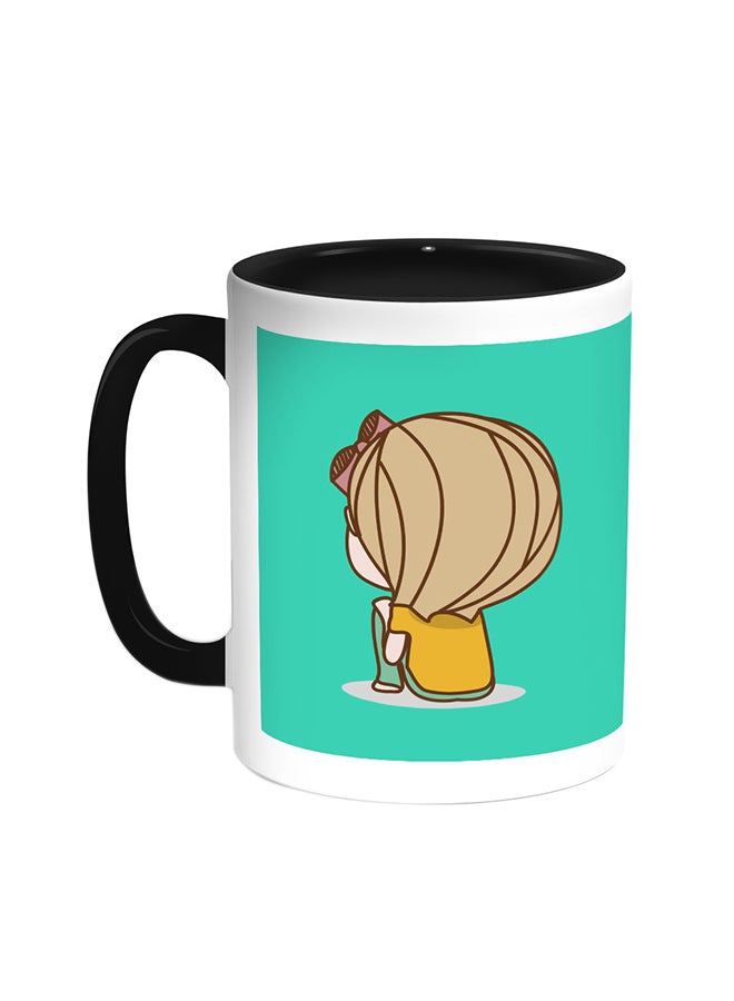 Decalac Time To Think Printed Coffee Mug Black/White