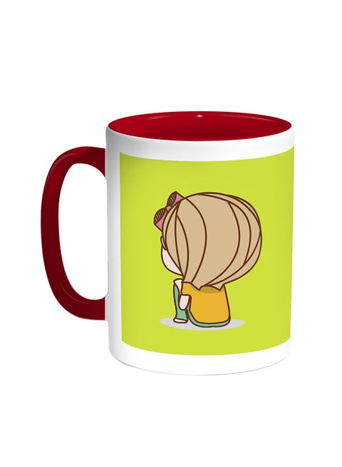 Time To Think Printed Coffee Mug Red/White