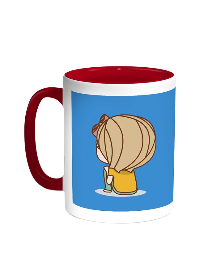 Time To Think Printed Coffee Mug Red/White
