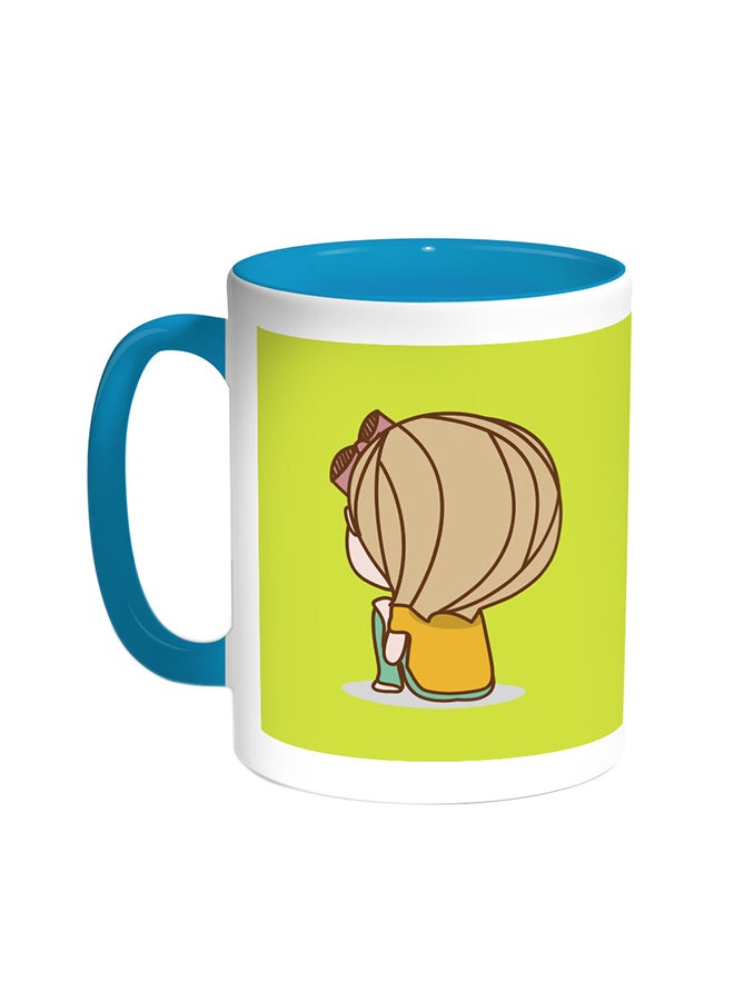 قدح قهوة - تايم تو ثينك تركواز/أبيض