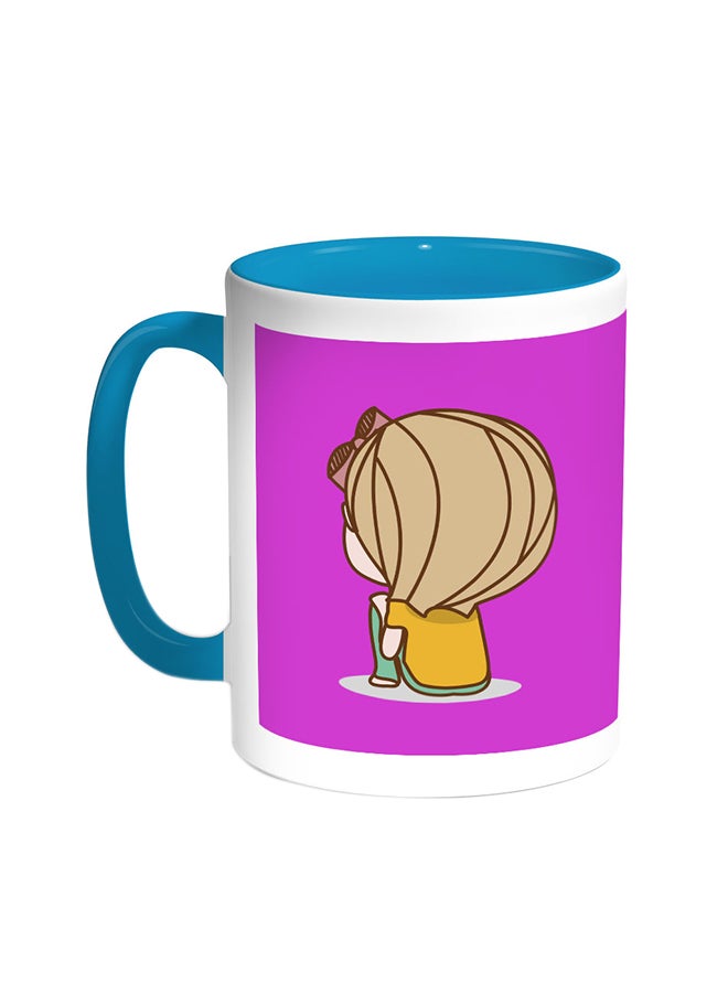 ديكالاك قدح قهوة - تايم تو ثينك تركواز/أبيض