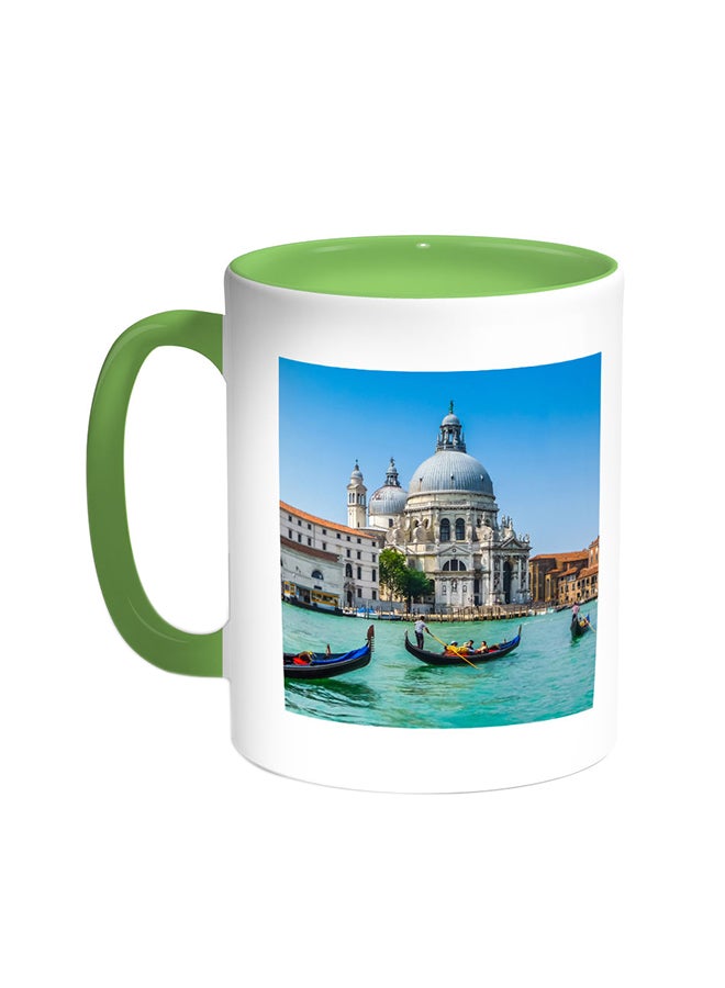 Decalac Venice Printed Coffee Mug Green/White 