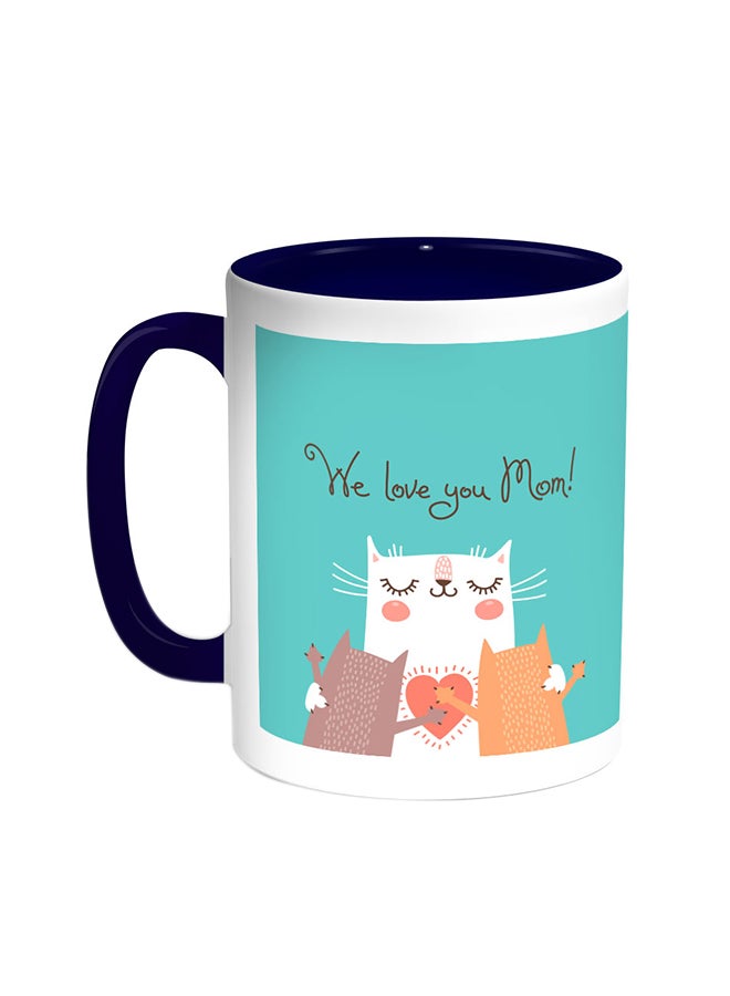 قدح قهوة - وي لوف يو مام أزرق/ أبيض