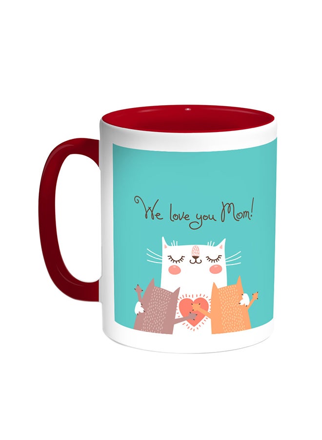 ديكالاك قدح قهوة - وي لوف يو مام أحمر/أبيض