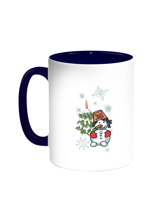 Decalac Winter Season Printed Coffee Mug Blue/White