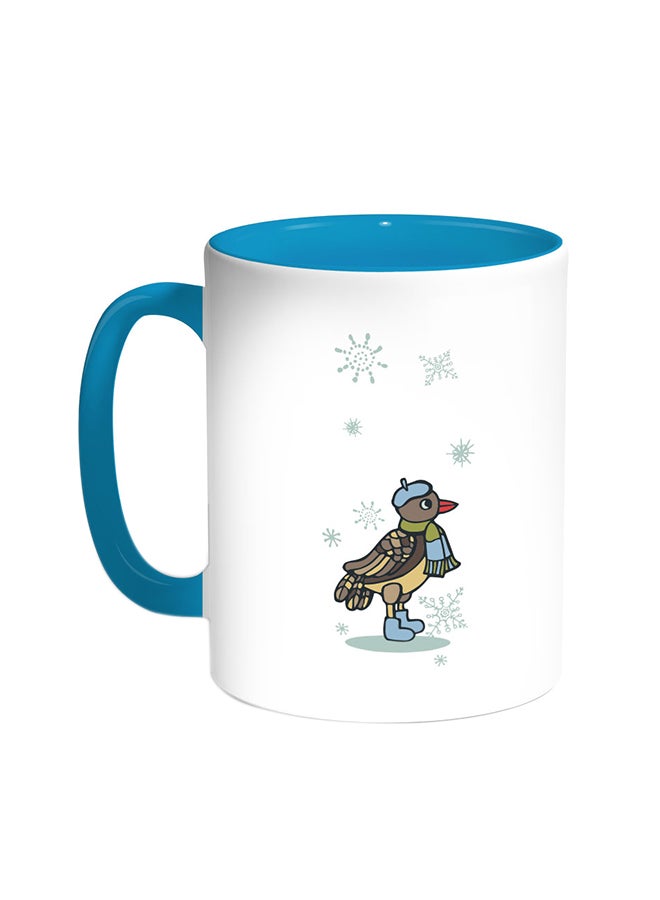 ديكالاك قدح قهوة - وينتر سيزون تركواز/أبيض