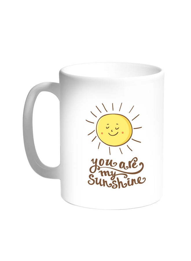 ديكالاك قدح قهوة - يو أر ماي صن شاين أبيض