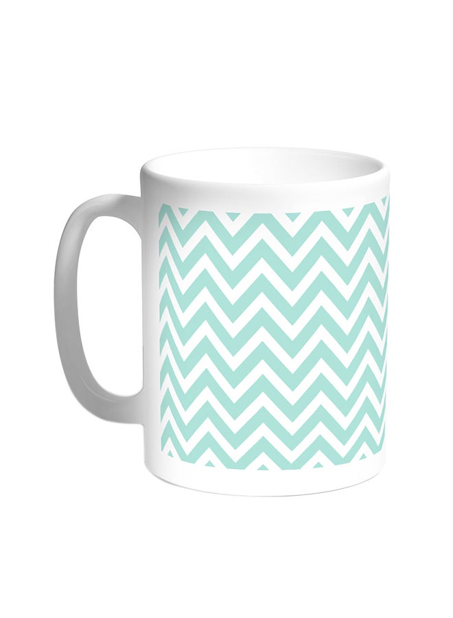 قدح قهوة - خطوط متعرجة أبيض