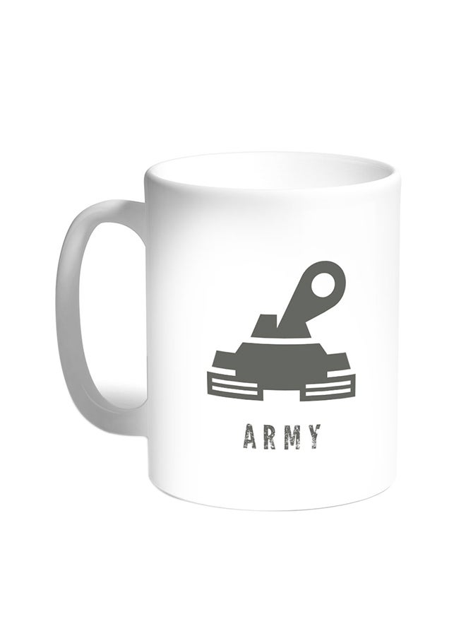 Decalac Army Printed Coffee Mug White
