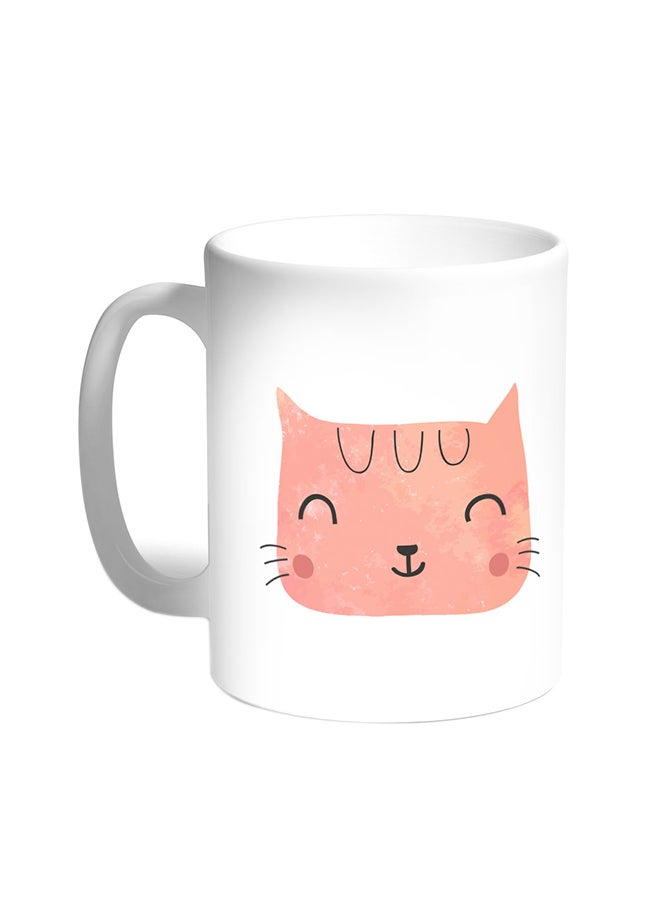 ديكالاك قدح قهوة مطبوع عليه قطة أبيض