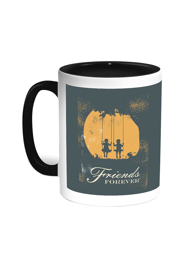 ديكالاك قدح قهوة - فريندز فور إيفر أسود/ أبيض